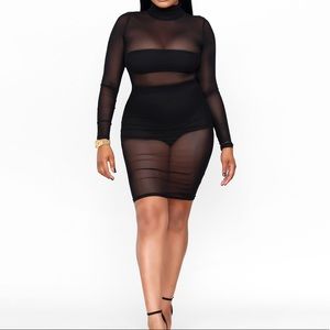 Black mesh Dress